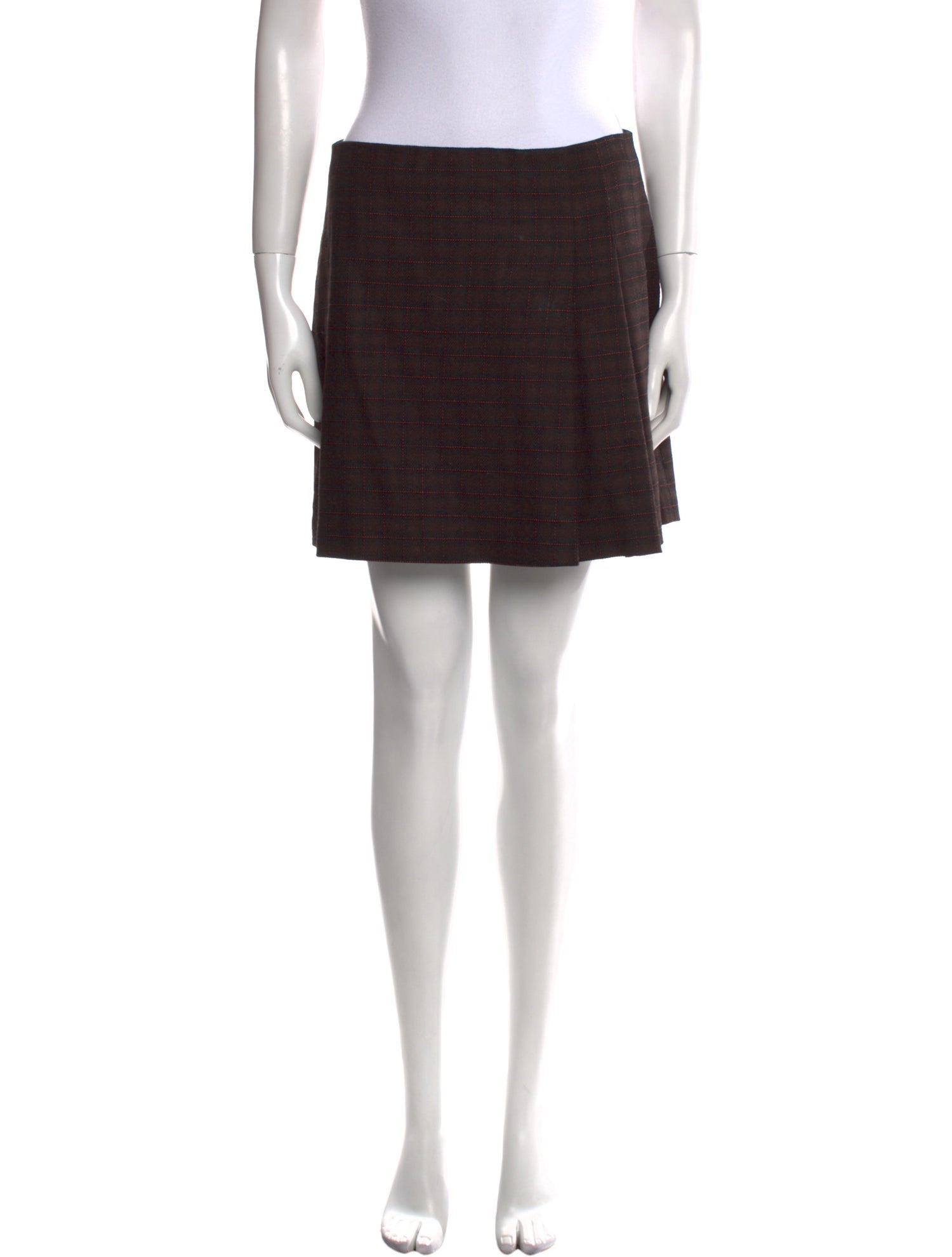 Alice + Olivia Pleated Accents Mini Skirt