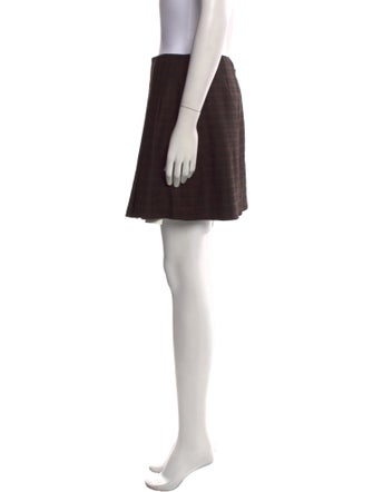 Alice + Olivia Pleated Accents Mini Skirt