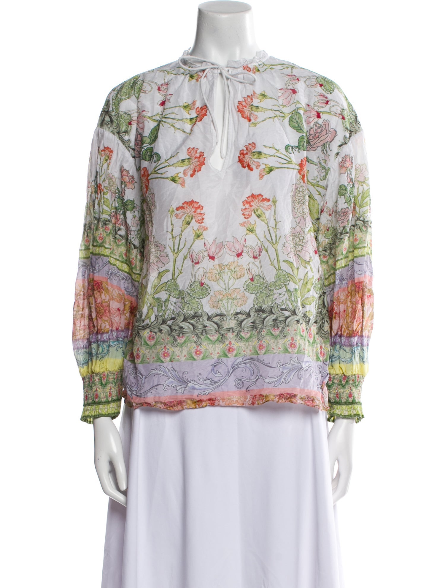 Alice + Olivia Floral Print Mock Neck Sweatshirt
