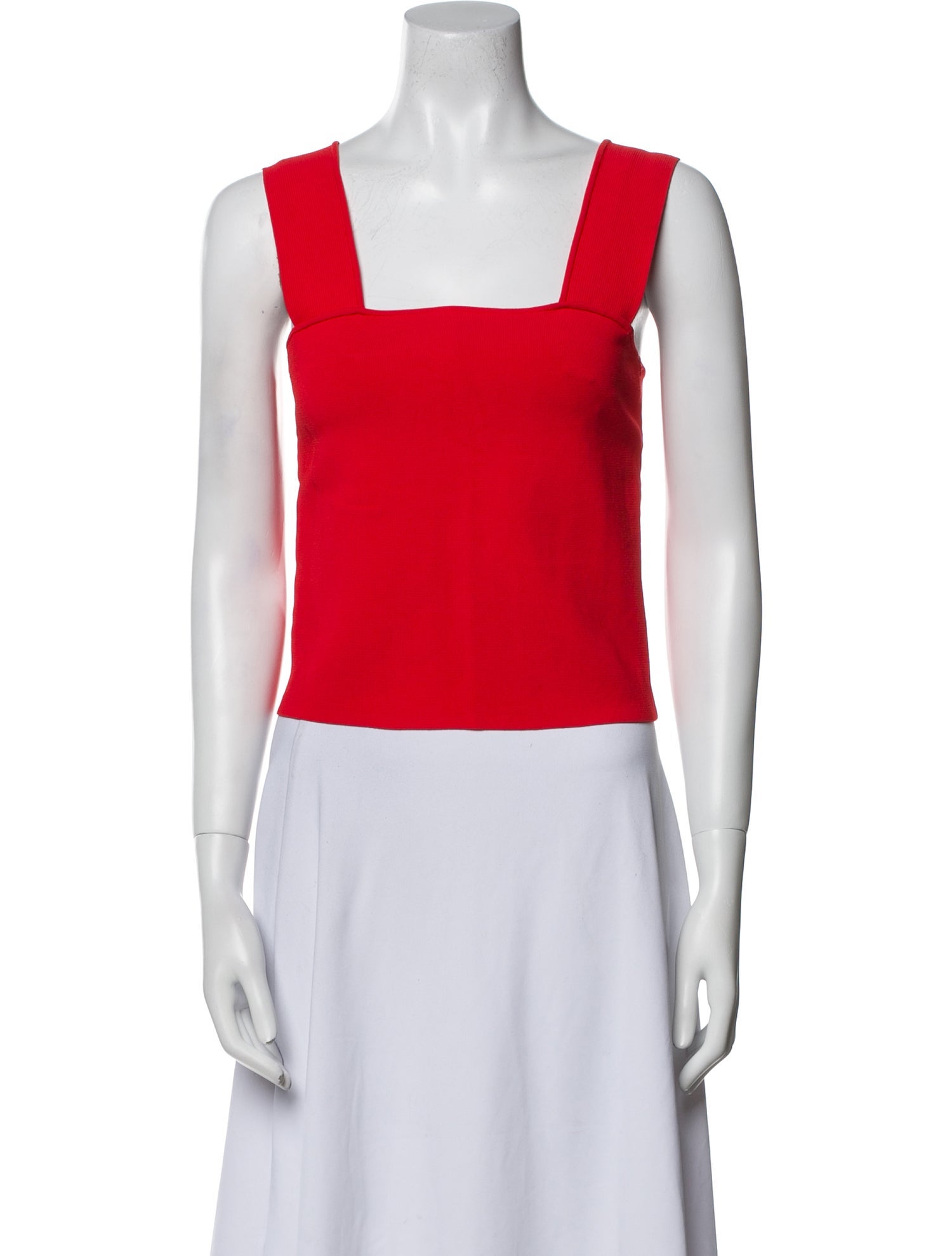 Alice + Olivia Square Neckline Sleeveless Crop Top