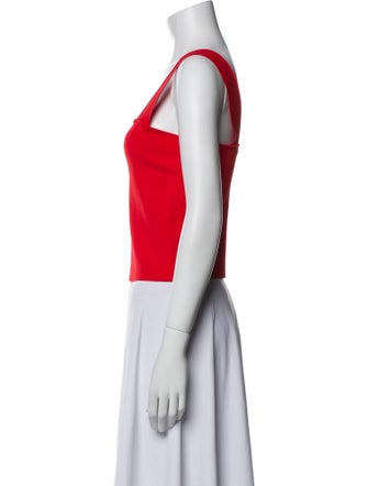 Alice + Olivia Square Neckline Sleeveless Crop Top