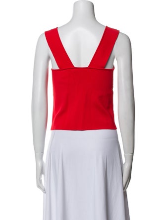 Alice + Olivia Square Neckline Sleeveless Crop Top