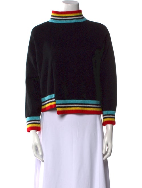 Alice + Olivia Striped Mock Neck Sweatshirt