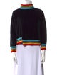 Alice + Olivia Striped Mock Neck Sweatshirt