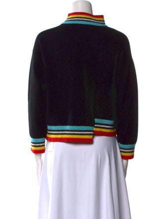 Alice + Olivia Striped Mock Neck Sweatshirt