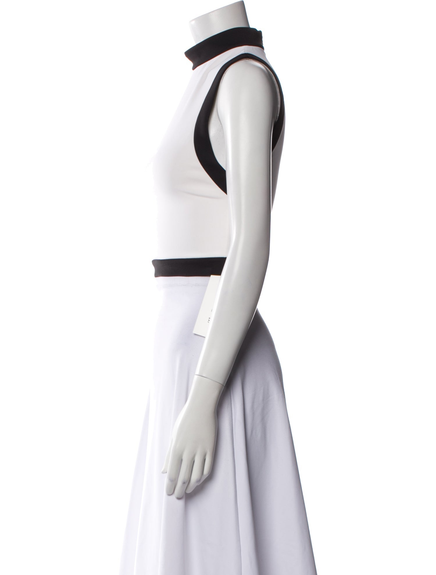 Alice + Olivia Mock Neck Sleeveless Crop Top