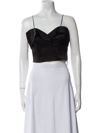Alice + Olivia V-Neck Sleeveless Crop Top