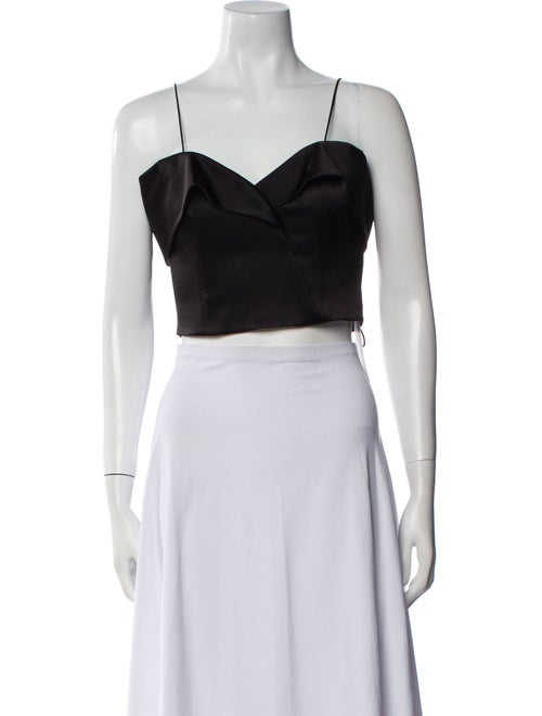 Alice + Olivia V-Neck Sleeveless Crop Top