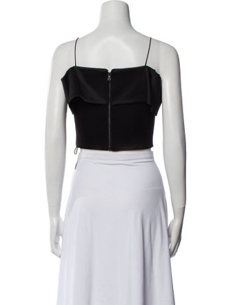 Alice + Olivia V-Neck Sleeveless Crop Top