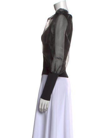 Alice + Olivia Square Neckline Long Sleeve Top