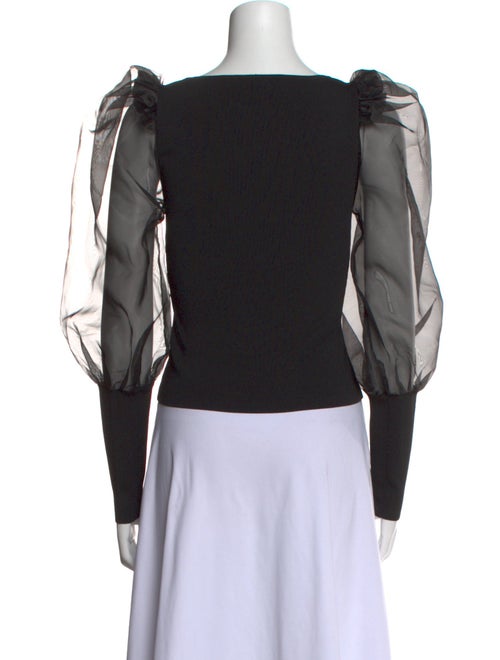 Alice + Olivia Square Neckline Long Sleeve Top