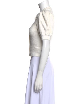 Alice + Olivia Crew Neck Short Sleeve Crop Top