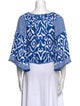 Alice + Olivia Printed Scoop Neck Blouse
