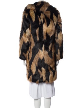 Alice + Olivia Printed Faux Fur Coat