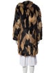 Alice + Olivia Printed Faux Fur Coat