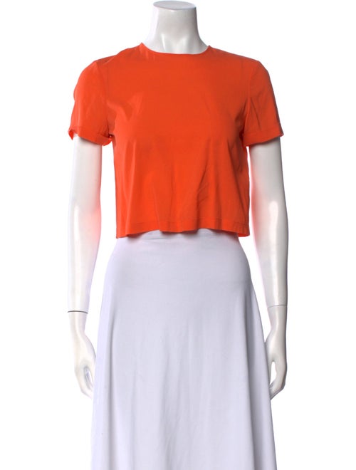 Alice + Olivia Silk Crew Neck Crop Top