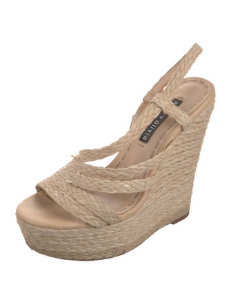 Alice + Olivia Straw Espadrilles