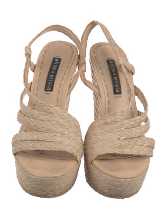 Alice + Olivia Straw Espadrilles