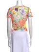 Alice + Olivia Nylon Floral Print T-Shirt