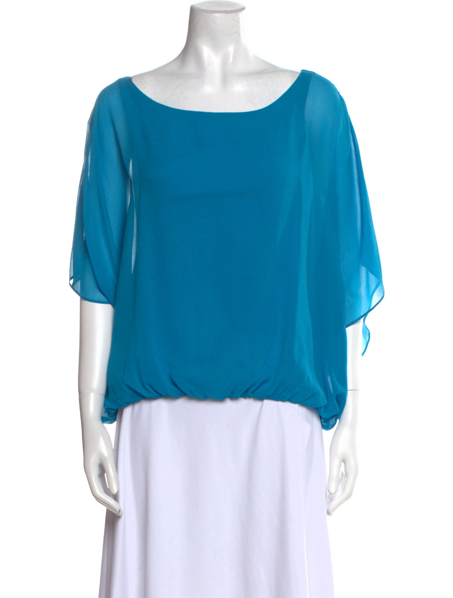 Alice + Olivia Silk Scoop Neck Blouse