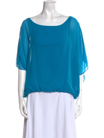 Alice + Olivia Silk Scoop Neck Blouse