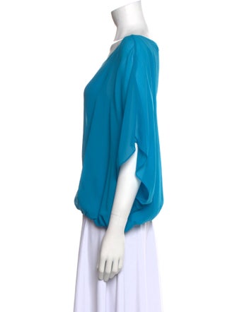 Alice + Olivia Silk Scoop Neck Blouse