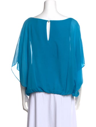 Alice + Olivia Silk Scoop Neck Blouse