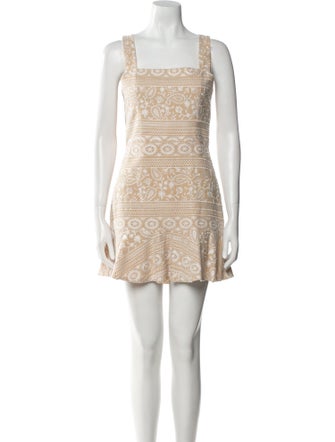 Alice + Olivia Lace Pattern Mini Dress