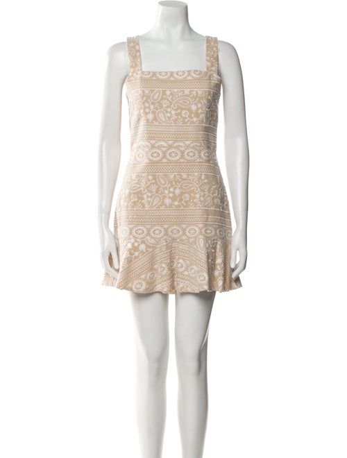 Alice + Olivia Lace Pattern Mini Dress