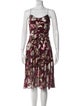 Alice + Olivia Floral Print Midi Length Dress