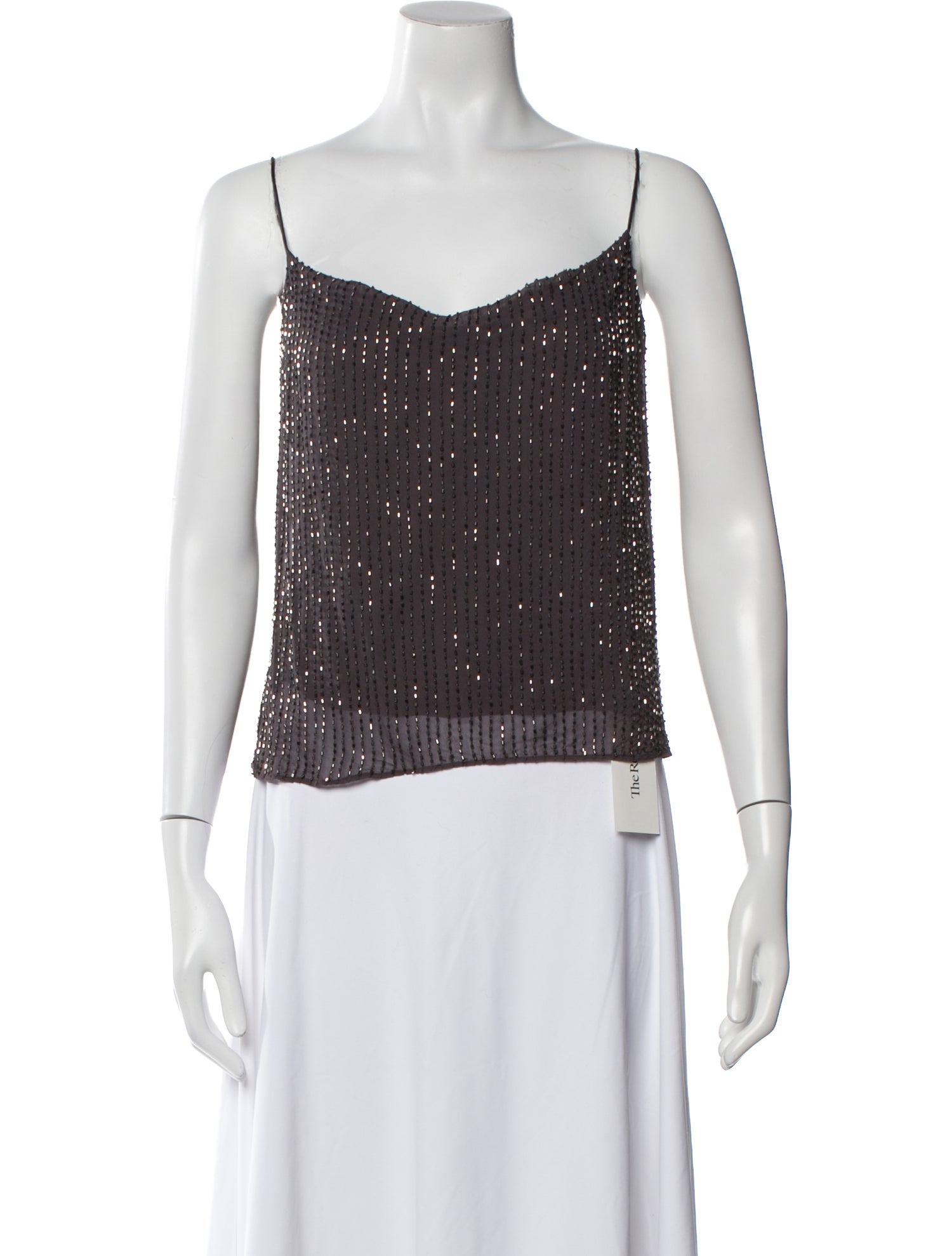 Alice + Olivia Square Neckline Sleeveless Crop Top