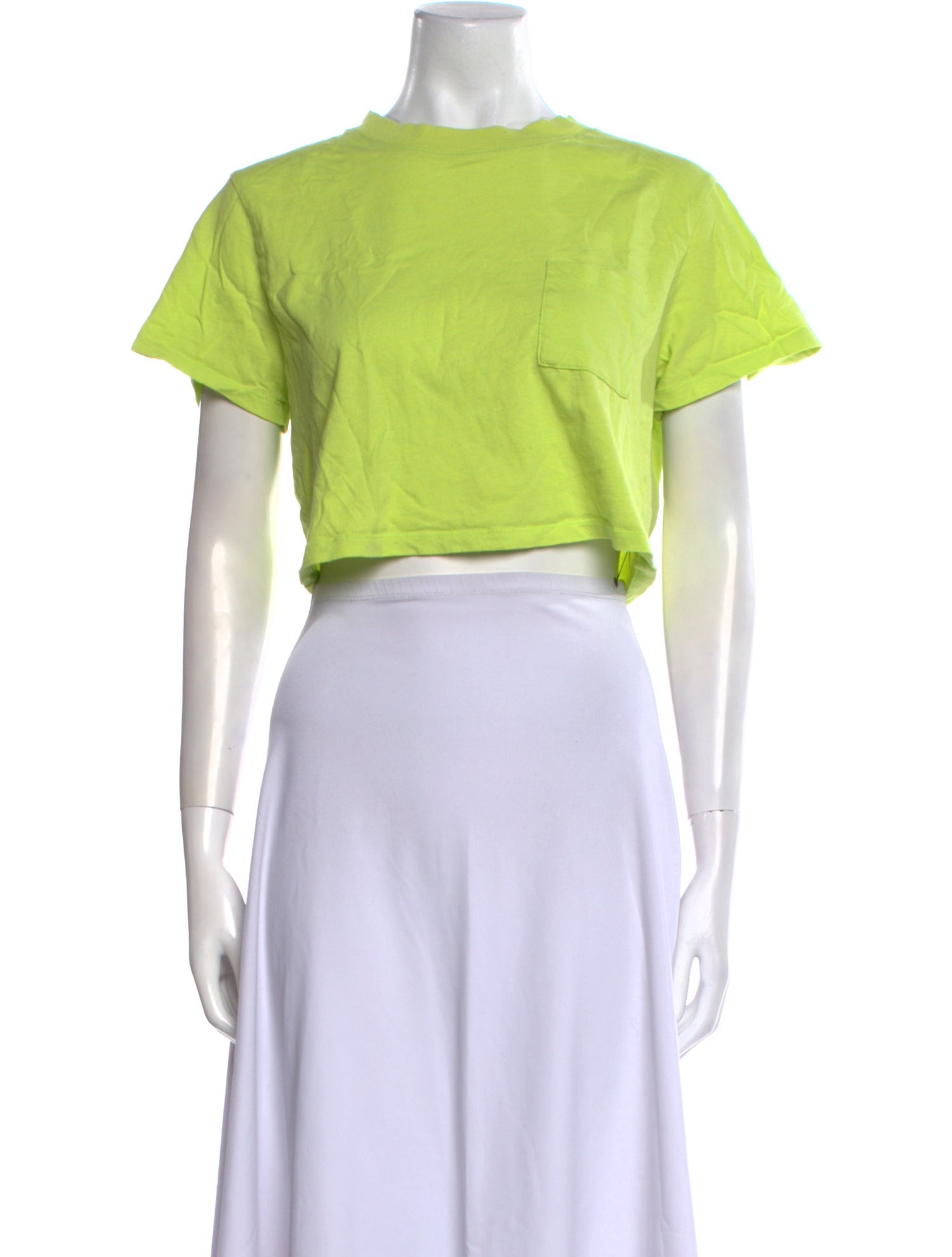 Alice + Olivia Crew Neck Short Sleeve Crop Top