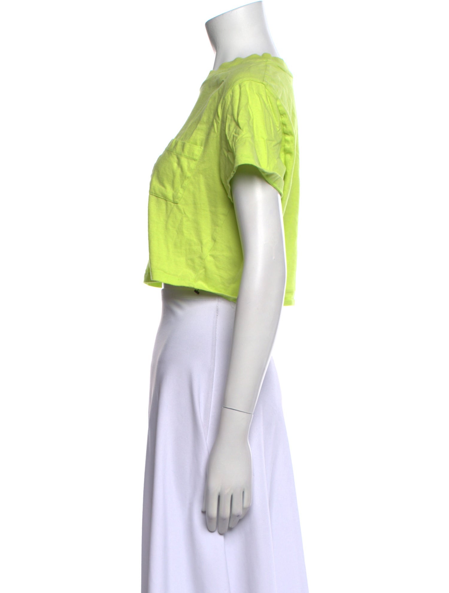 Alice + Olivia Crew Neck Short Sleeve Crop Top