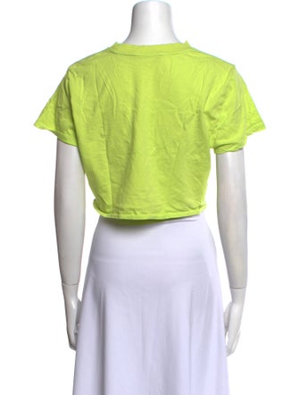 Alice + Olivia Crew Neck Short Sleeve Crop Top