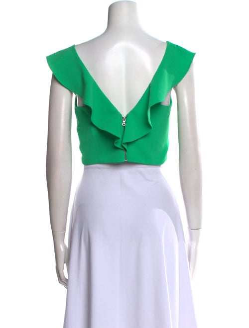 Alice + Olivia V-Neck Sleeveless Crop Top