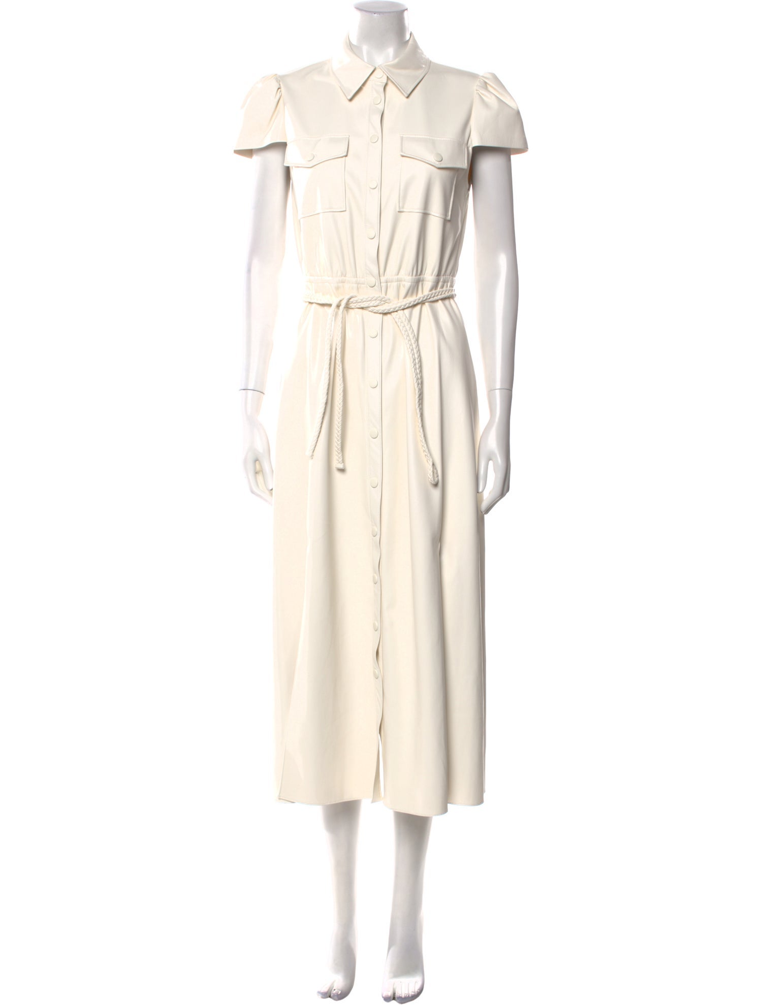 Alice + Olivia Faux Leather Long Dress