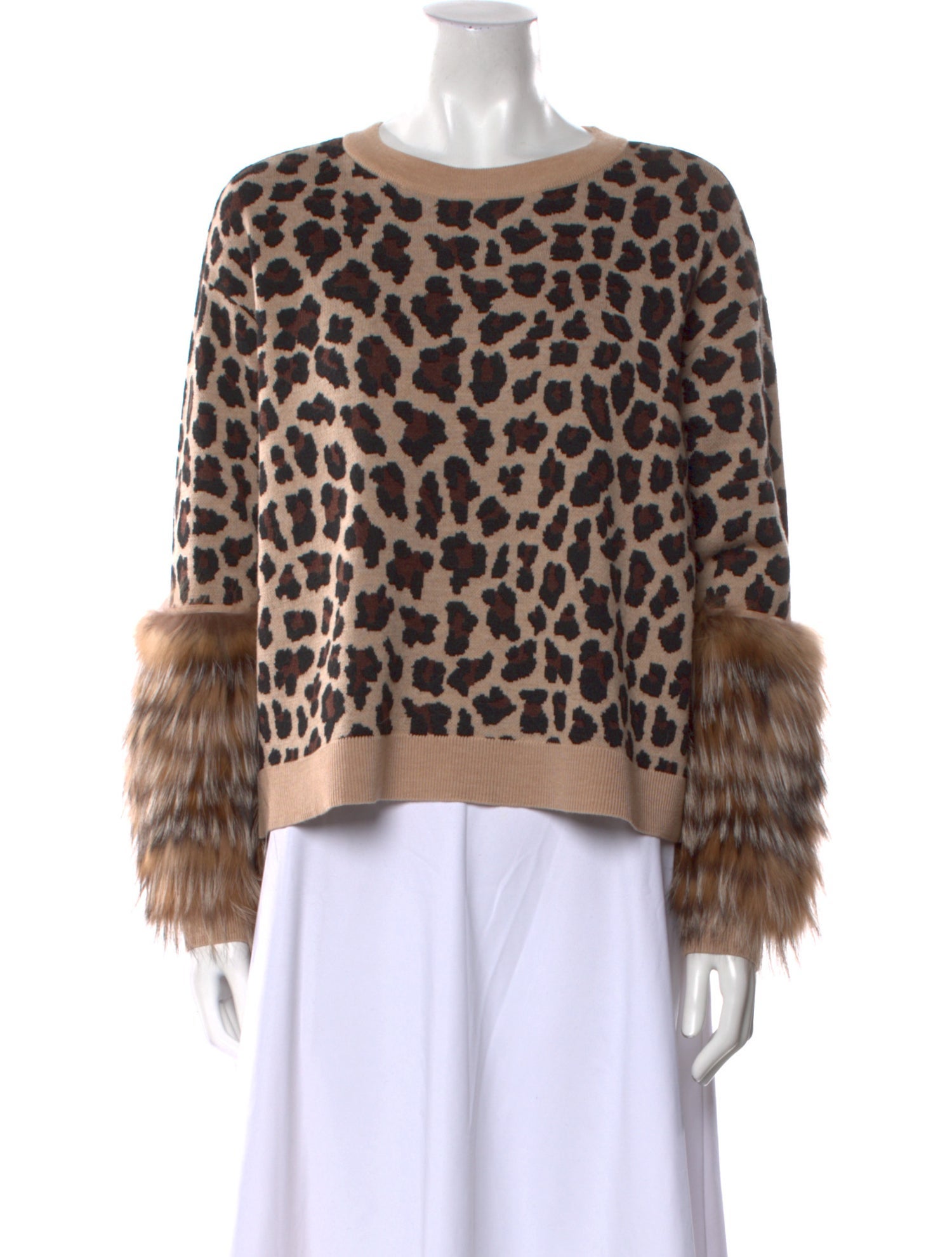 Alice + Olivia Fox Animal Print Sweater