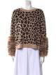 Alice + Olivia Fox Animal Print Sweater