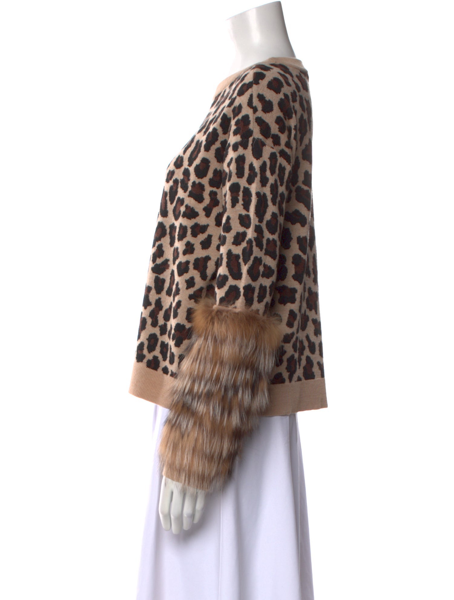 Alice + Olivia Fox Animal Print Sweater