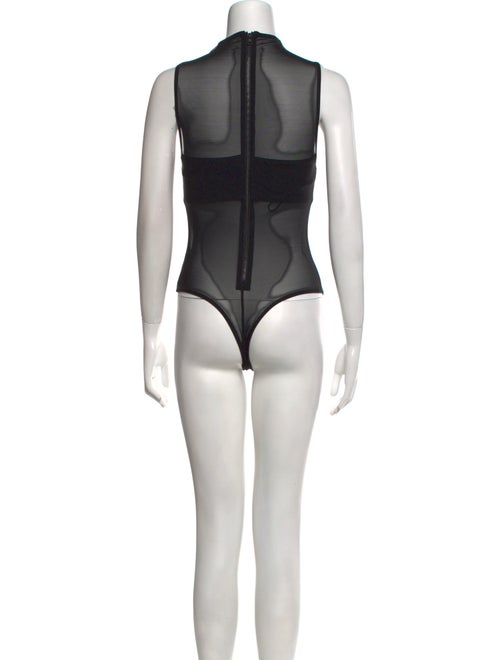 Alice + Olivia Nylon Mock Neck Romper