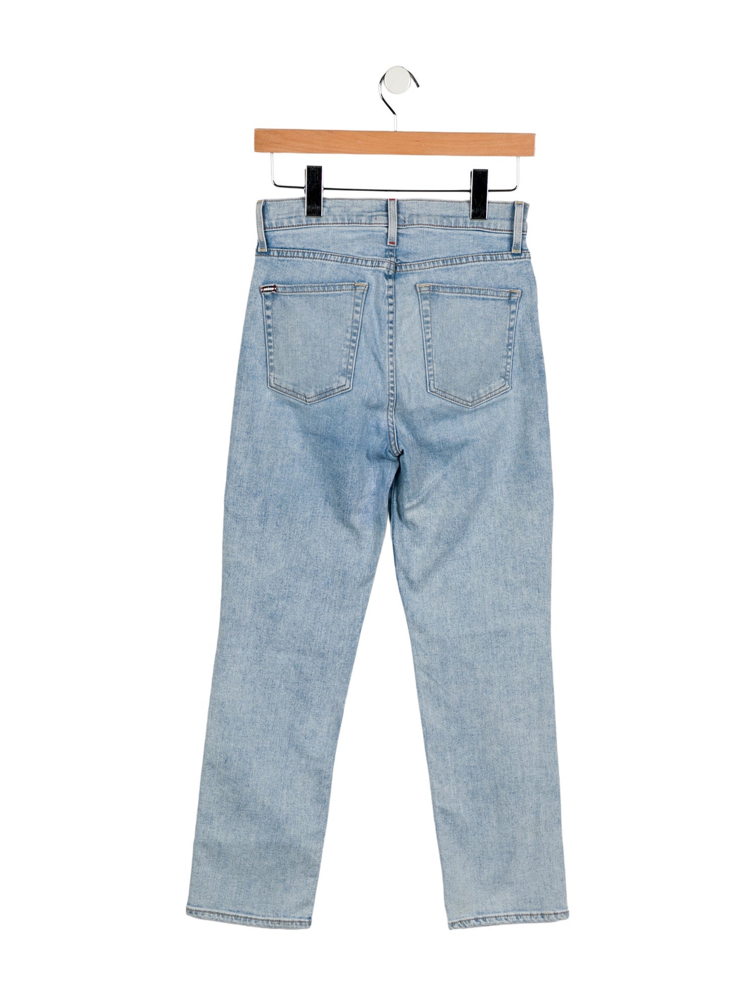 Alice + Olivia Mid-Rise Straight Leg Jeans