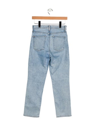 Alice + Olivia Mid-Rise Straight Leg Jeans