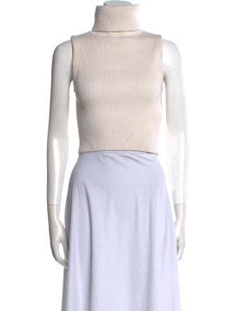 Alice + Olivia Wool Turtleneck Crop Top