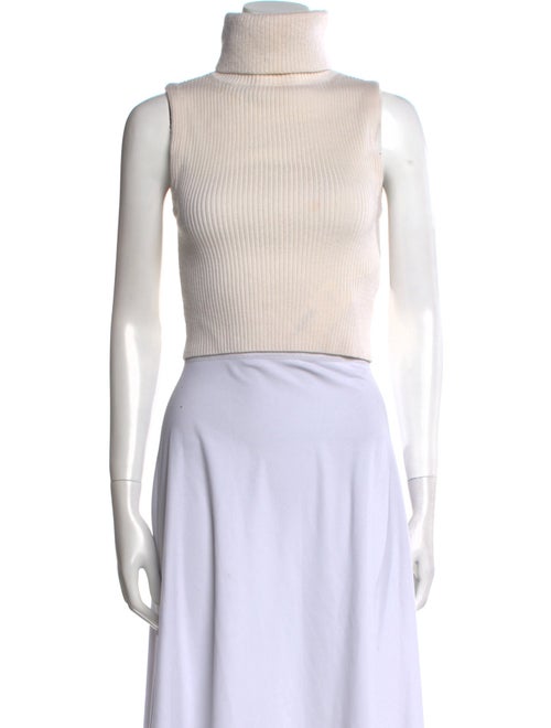 Alice + Olivia Wool Turtleneck Crop Top