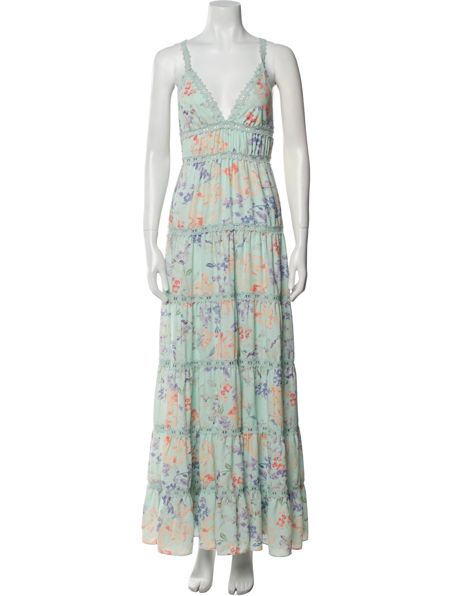 Alice + Olivia Floral Print Long Dress