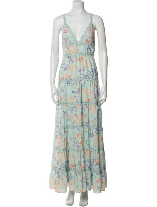 Alice + Olivia Floral Print Long Dress