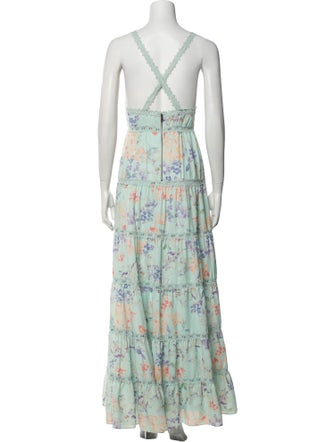 Alice + Olivia Floral Print Long Dress