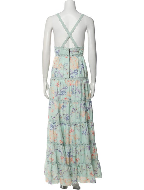 Alice + Olivia Floral Print Long Dress