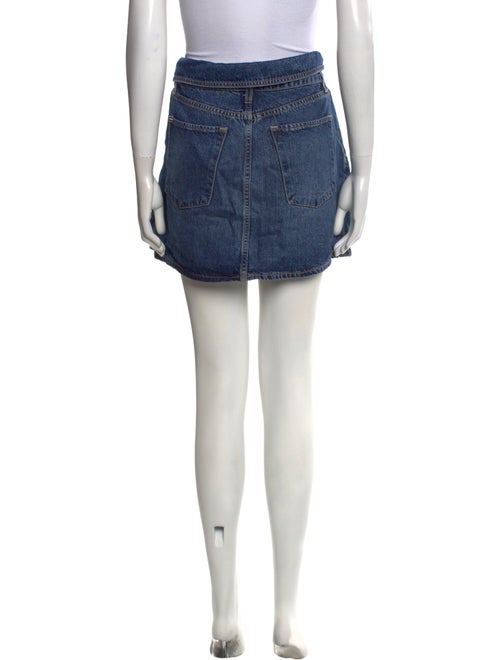 Alice + Olivia Raw-Edge Trim Mini Skirt