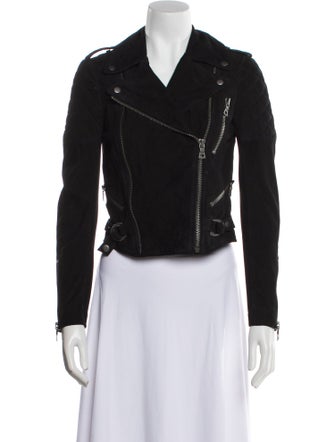 Alice + Olivia Goat Leather Biker Jacket
